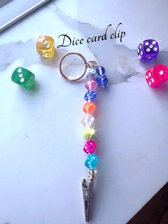 Dice card clip, bracelet helper, unique gift, Debit Card Puller Card Grabber, Wand Clip, Long Nail helper, Clip, Gift for Gambler, keychain