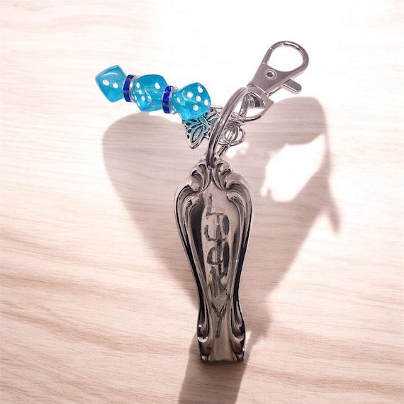 Lucky Lotto Scratcher Made from Upcycled Spoons with Dice special Edition for the Ultimate Gambler’s Charm Because Hey, Someone’s got to win