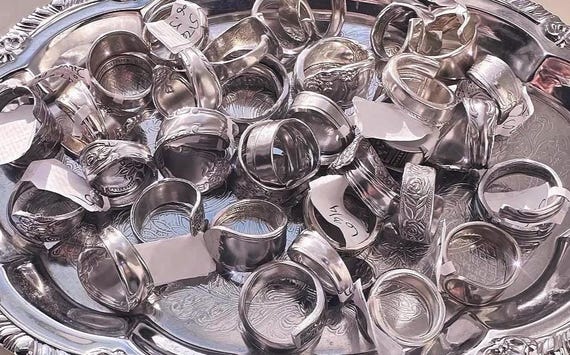 Mystery Spoon Ring Surprise – Double Wrap Stainless Rings, Handmade Vintage-Style Jewelry, Unique Designs, Size Options