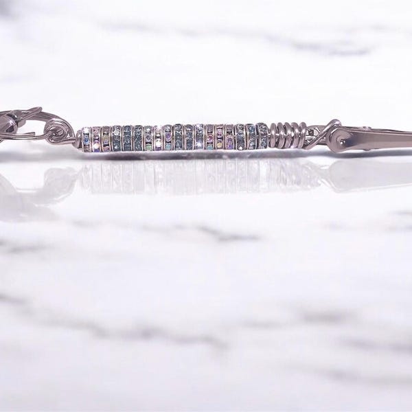 Sparkling Rhinestone ATM Card Clip - Glamorous Debit Card Holder and Long Nail Helper