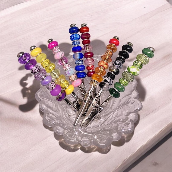 ATM Card Grabber with European Beads Beaded Card Puller for Long Nails Purse Clip Bracelet Helper Tool 4.5 inch
