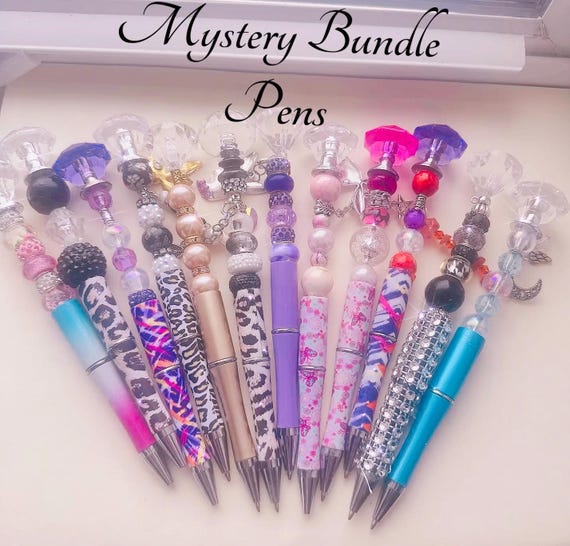 Mystery Bling Pen Bundle – Beaded Pens, Surprise Gift for a Friend, Unexpected Sparkle & Fun!