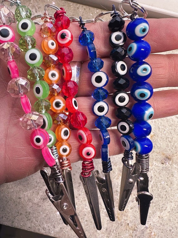 Evil Eye ATM Card Clip & Crystal Keychain: Your Fun, Fierce Long Nail Helper and Bracelet Buddy – The Ultimate All-in-One Accessory