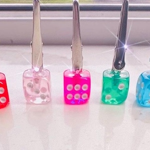 Clip voor pinautomaat dobbelstenen - 2" armbandhelper, uniek cadeau, debetkaarttrekker, kaartgrijper, toverstafclip, lange nagelhelper, - cadeau voor gokkers