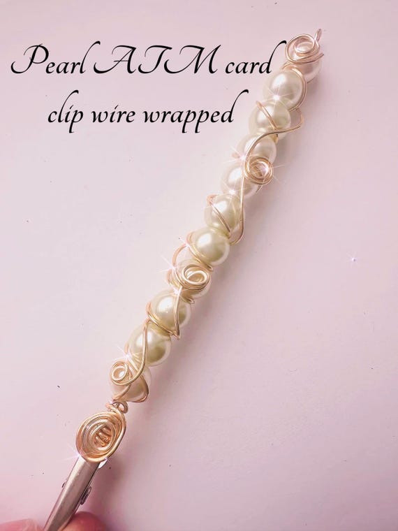 ATM card clip elegant and fancy long nail Grabber, Pearl Bracelet Helper, Bracelet Buddy - Elegant Gold Wire Wrapped Design,clip tool