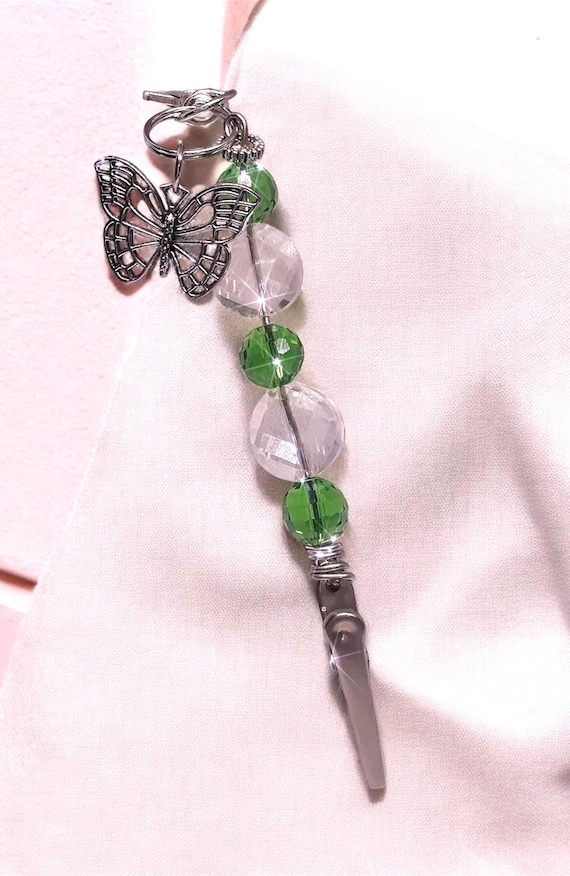 ATM Card Clip, Long Nail Card Clip, charmed Keychain, Card Grabber all in one, bracelet helper, Crystal Butterfly