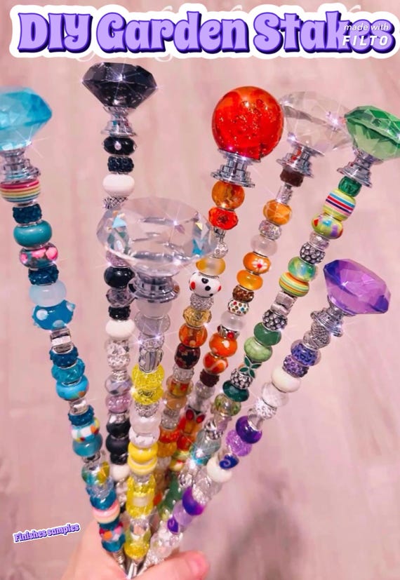 DIY Kit Garden Fairy Wand . Create Your Own gift, Garden Fairy stakes ,Handmade Gift idea , DIY Plant Pot Stakes, Birthday Party Activity