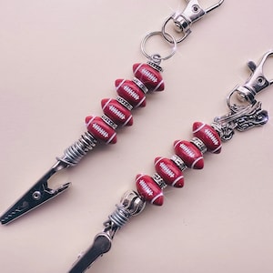 Clip y llavero para tarjeta de cajero automático de fútbol: accesorio perfecto para el día del partido de la Superbowl y herramienta práctica para todos los elementos esenciales de tu fiesta