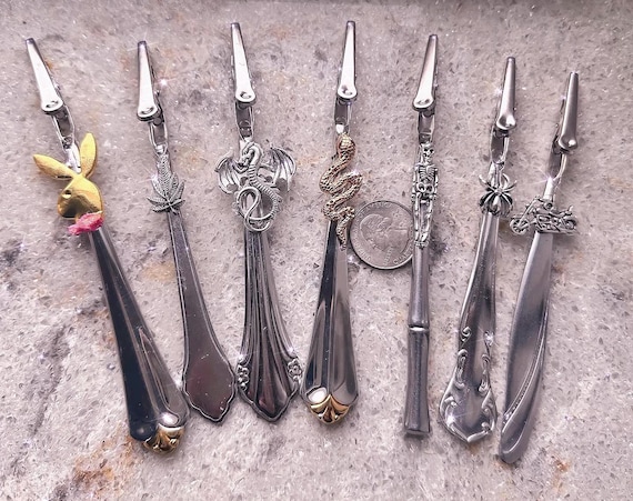 Limited Edition Unique ATM Card Clip Vintage Silverware,Multiuse Tool,Long Nail Helper,Alligator Clip Essential and Fun Gift Our best seller