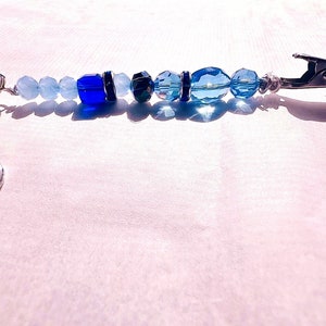 atm-kaart clip kristal strass sleutelhanger blauwe lange nagel helper armband buddy, armband helper