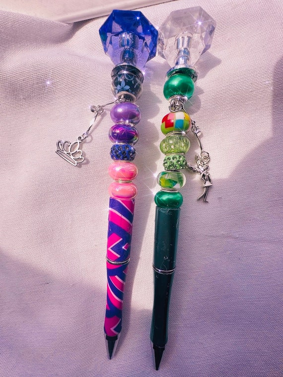 Beaded Pens, Bling pens Rhinestone charmed, and heart charm, European beaded