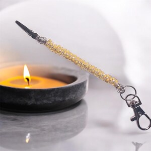 Pince pour carte bancaire, bracelet Buddy, ongle long, attrape-cartes, ananas jaune, perles de verre japonaises