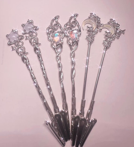 Atm card clip  . Celestial Magic long nail helper Smoke Clip gift  Moon, Star, and Flame Designs,