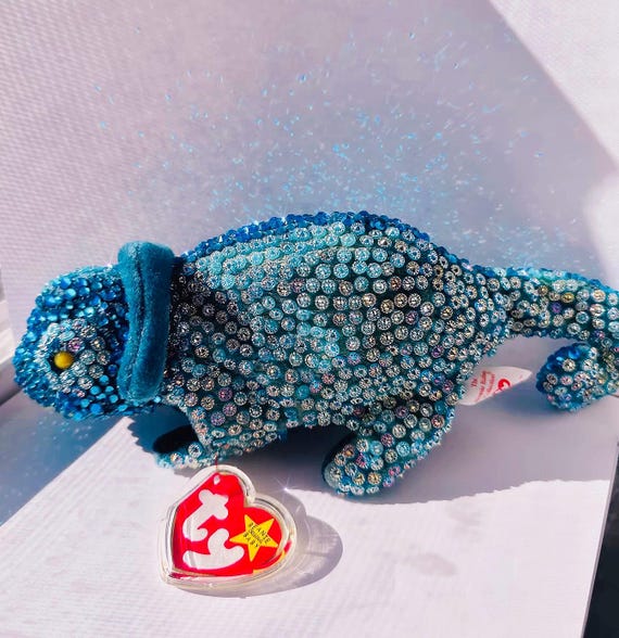 Vintage Beanie Baby, crystal rhinestone plush limited addition , rare beanie baby collectable , one if a kind,  hand placed crystals ,