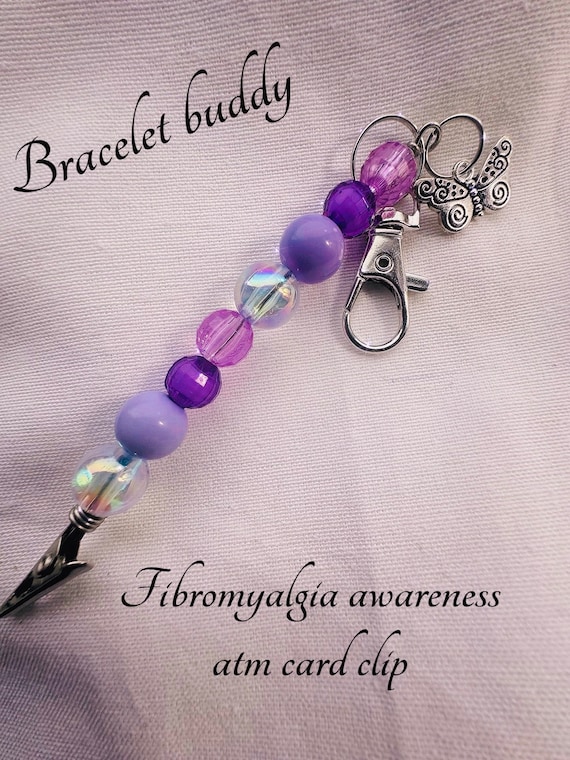 ATM Card Clip, Long Nail Card Clip, charmed Keychain, Card Grabber all in one, bracelet helper, fibromyalgia awareness clip