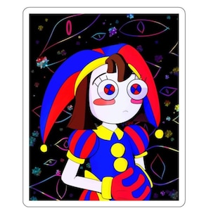 Pomni-Amazing Digital Circus Portrait Sticker
