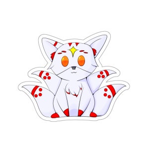 Kitsune White Sticker