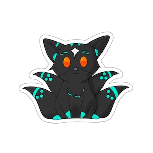 Kitsune Black Sticker