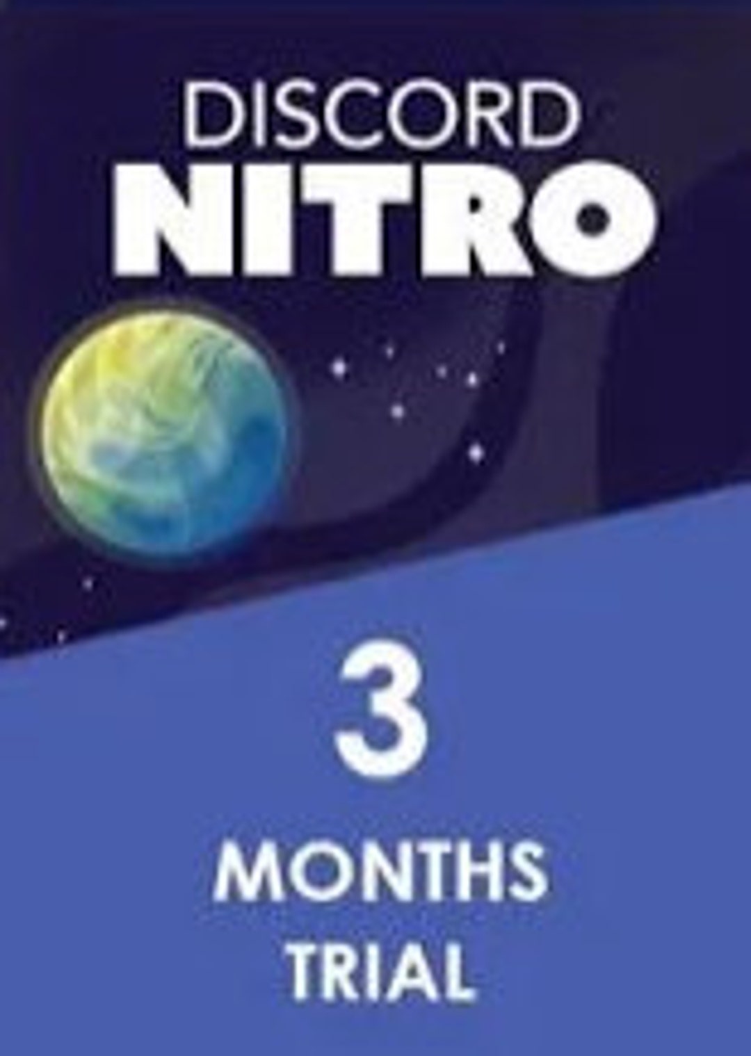 DISCORD NITRO 3 Months Trial only Works If You Haven