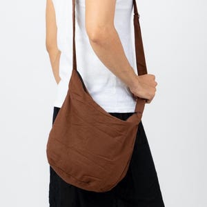 Mushroom Shoulder Bag, Hippy Festival Sling Bag, Crossbody Travel Purse for Men and Women, Handmade Backpacker Gift for Wanderers
