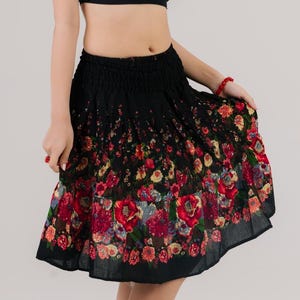 Boho A-Line Mini Skirt for Women – Flowy Skirt for Summer, Dance, Festivals & Beach Outings – Lightweight Flirty Bohemian Style