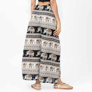 Palazzo Wrap Pants for Women - Boho Flowy Pants Wide Leg Wrap Trousers Harem Pants Festival Clothing Plus Size Lounge Wear