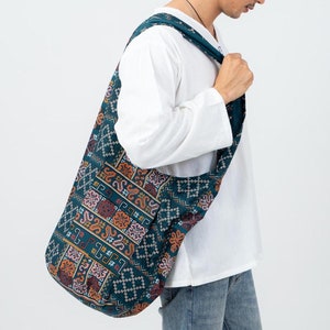 Tribe SeaGreen Hobo Crossbody Bag with Spacious Bohemian Style Design