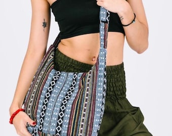 Hippie sling  Bag – Handmade Boho Shoulder Purse | Cotton Travel Sling | Festival Satchel | Ethnic Crossbody Gift for Women