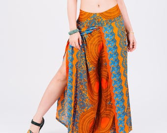 Boho Rayon Wikkelbroek - Wijde Zomerbroek voor op het Strand