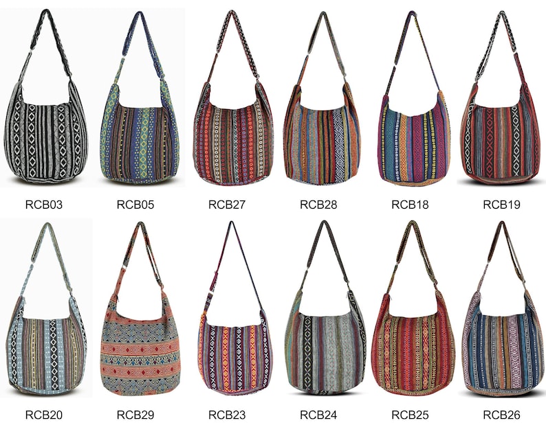 Handmade Cotton Boho Sling Bag: Ethnic Crossbody Travel Purse image 7