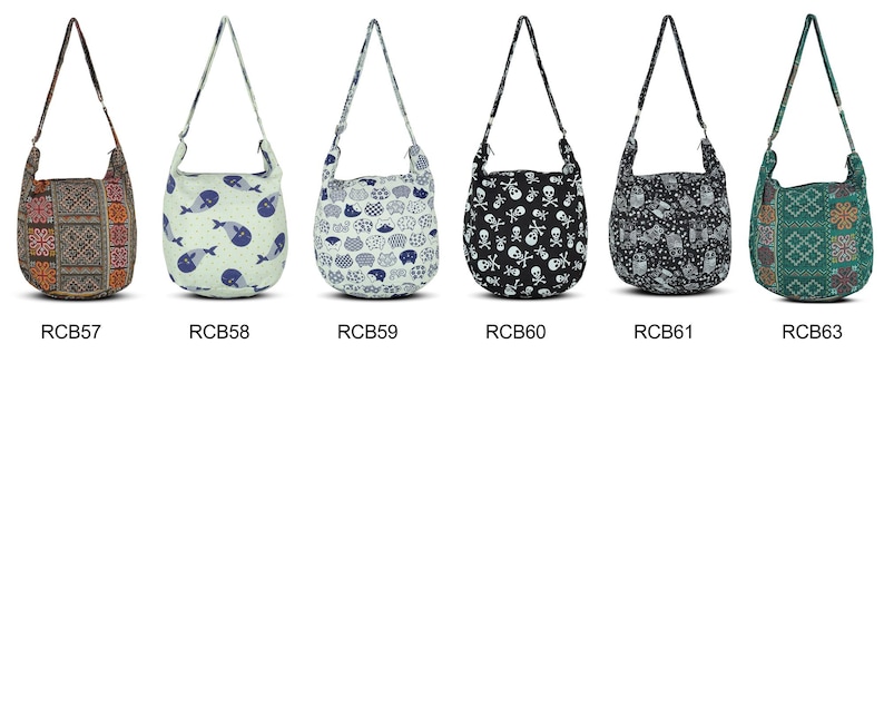 Handmade Cotton Boho Sling Bag: Ethnic Crossbody Travel Purse image 9
