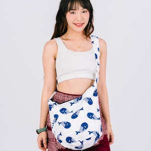 Handmade Cotton Boho Sling Bag: Ethnic Crossbody Travel Purse image 6