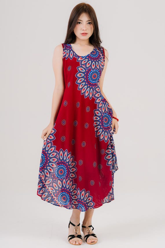 bohemian rainbow dress BOBBIN Tiered Multi Way Boho Silk Skirt Dress in Rainbow Dance (One Size)