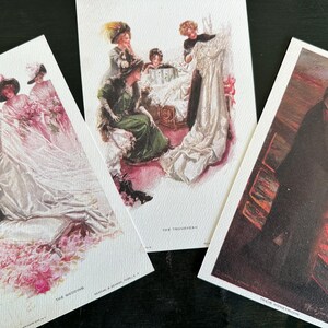 Ensemble de cartes postales de mariage romantique d'inspiration vintage pour la mariée
