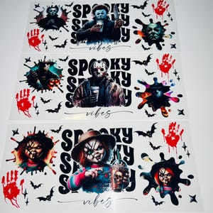 Halloween Scary Movie UV DTF Wraps!