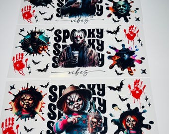 Halloween Scary Movie UV DTF Wraps!