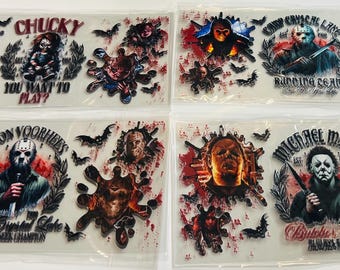 Halloween Horror 16 oz uv dtf wraps!