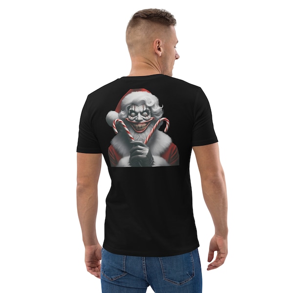 Unisex-Bio-Baumwoll-T-Shirt Creepy Santa