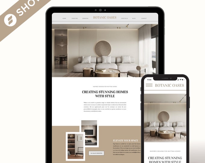 Showit Template for Interior Designers, Showit Website Template ...
