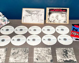 Punk Rock Box Set 10 CDs, 300 Punk Rock Bands.  Poster, Punk Stickers, Booklet. Pop punk, ska, goth punk, hardcore, thrash, skate. Ltd. Ed