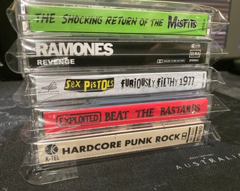 5 Punk Rock Cassette Tapes: Sex Pistols, Misfits, Ramones, The Exploited.  Cassette tape LOT, 5 tapes for 1 price.  FREE SHIPPING (Usa, Can)