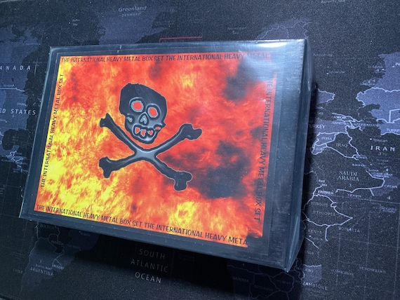 Heavy Metal Box Set 2003 – 5 CDs + Bonus CD + DVD – 100+ Global Metal Bands.  Perfect retro audio heavy metal gift for any headbanger!