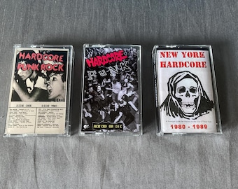 Hardcore Punk Rock Cassette Lot 80s 90s Bands Vintage Tapes Bad Brains Dead Kennedys Fugazi Minor Threat Misfits GBH DRI