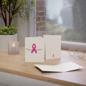 Borstkanker voorbij dankbaar bedankkaarten met enveloppen, bedankkaarten borstkanker, bedankkaarten, kanker, cadeau voor verpleegkundige