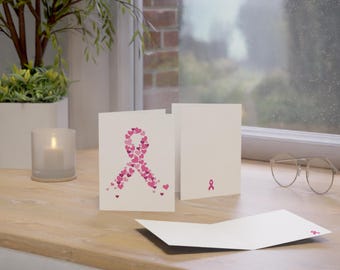 Breast Cancer Note Cards with Envelopes, Breast Cancer Thank You Cards, Thank you cards, Cancer, gift for nurse, Support, Note cards set