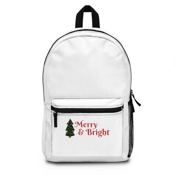 Merry Bright Backpack, Merry Christmas, XMAS Gift, Festive