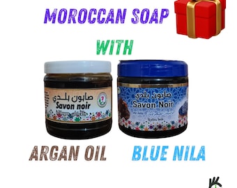 Handmade Moroccan Soap: Argan Oil & Blue Nila, Natural Skincare