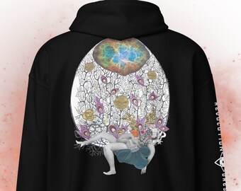 Nurture Revolution: Kali Odalisque, skin to skin, black zip hoodie