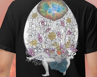 Nurture Revolution: Kali Odalisque, skin to skin, black heavyweight t-shirt
