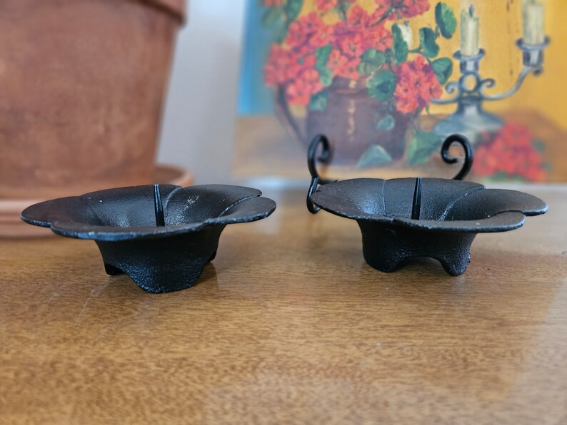 Japanese Vintage Cast Iron Candle Holder Etsy